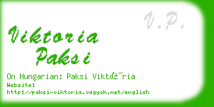 viktoria paksi business card